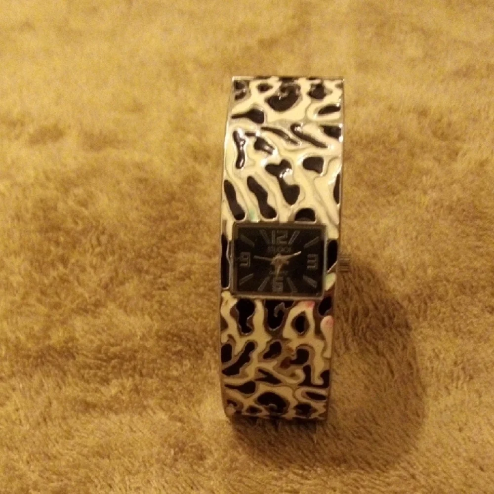 Studio Black and White Patterned Quartz Watch